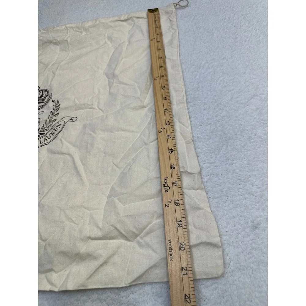 Lauren Ralph Lauren RL 21x21 Crest Drawstring Dust Bag Pouch MCMXVII-New No tags